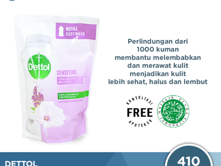 Sabun Mandi Cair Dettol Sensitive - 410 Gram on Sale