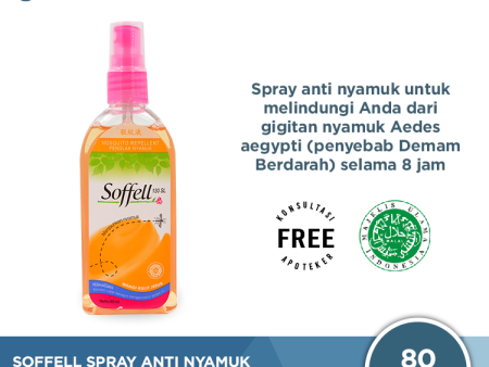 Soffell Spray Wangi Kulit Jeruk 80 mL - Cairan Spray Anti Nyamuk Online Hot Sale