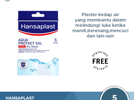 Hansaplast Aqua Protect XXL 8 x10 cm 5 Lembar - Plester Kedap Air Sale