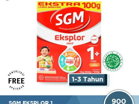 SGM Eksplor 1 Plus Madu 900 Gram - Susu Pertumbuhan Anak 1 - 3 Tahun Fashion