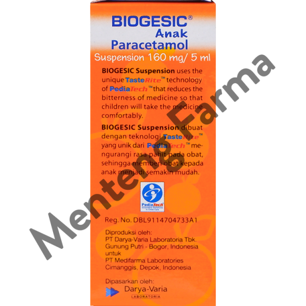 Biogesic Syrup 60 mL - Pereda Demam dan Nyeri Anak Online Hot Sale