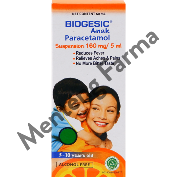 Biogesic Syrup 60 mL - Pereda Demam dan Nyeri Anak Online Hot Sale