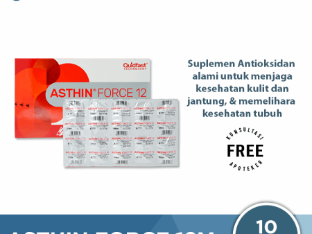 Asthin Force 12 Mg 10 Kapsul - Suplemen Antioksidan Menjaga Kesehatan Tubuh Hot on Sale