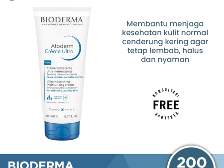 Bioderma Atoderm Creme Ultra Tube 200 ml - Pelembab Kulit Kering Online now