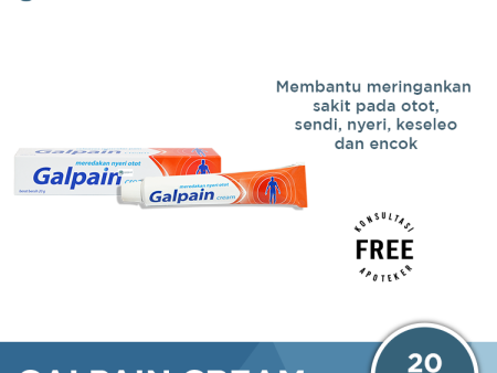 Galpain Cream 20 Gram - Salep Pereda Nyeri Otot, Sendi, Keseleo Online now