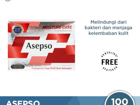 Asepso Moisture Care Transparent Soap 100 Gram - Sabun Batang Antiseptik For Sale