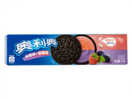 BISCOTTI OREO CON CREMA DI MIRTILLO E LAMPONE 97g on Sale