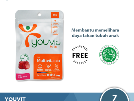 Youvit Multivitamin For Adult Sachet - Multivitamin Gummy Dewasa Rasa Mix Berry Fashion