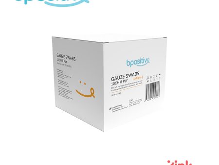 BPositive Non-Sterile Gauze Swabs 10 cm (8ply) - Box of 100s For Cheap