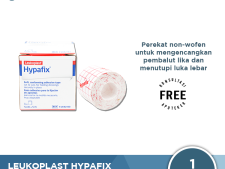 Hypafix Plaster Roll 5 CM x 5 M - Perekat Luka Lebar Non Woven Discount