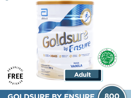 Goldsure By Ensure Vanila 800 Gram - Susu Penambah Nutrisi Dewasa Selama Masa Pemulihan Discount