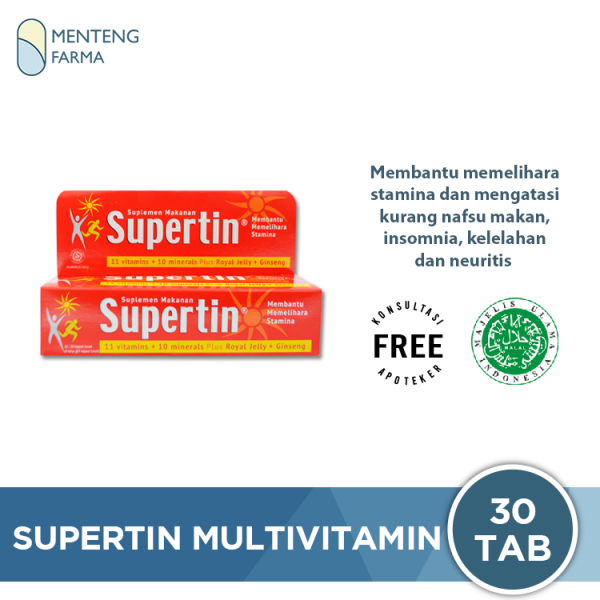 Supertin Multivitamin 30 Tablet - Meningkatkan Stamina & Sistem Imun Online Hot Sale