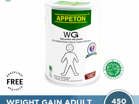 Appeton Weight Gain Adult Coklat 450 gr - Susu Tinggi Protein Penambah Berat Badan Online