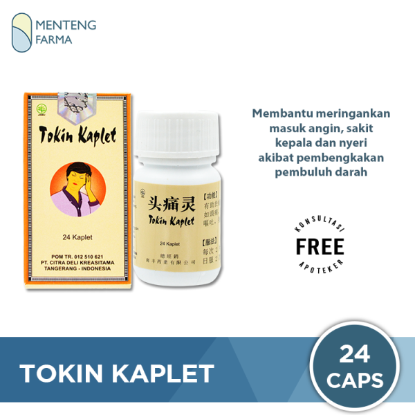 Tokin Kaplet - Obat Sakit Kepala, Migrain, Pusing dan Nyeri Saraf Online now