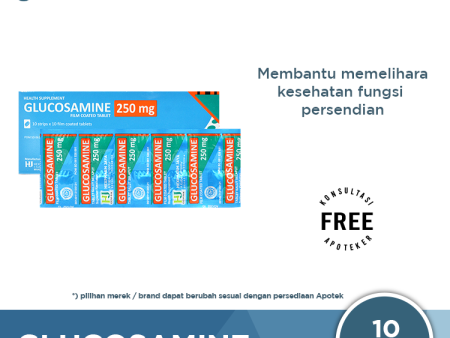 Glucosamine 250 mg 10 Tablet - Suplemen Kesehatan Persendian Online Hot Sale