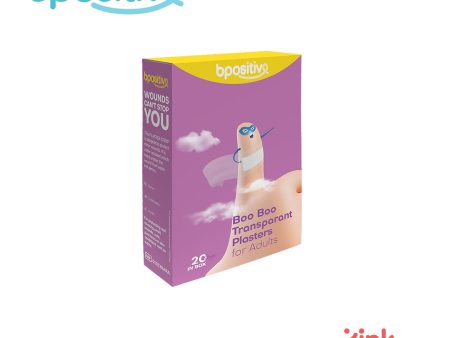 Bpositive Boo Boo Transparent Plaster Strips for Adults - Box of 20s Cheap