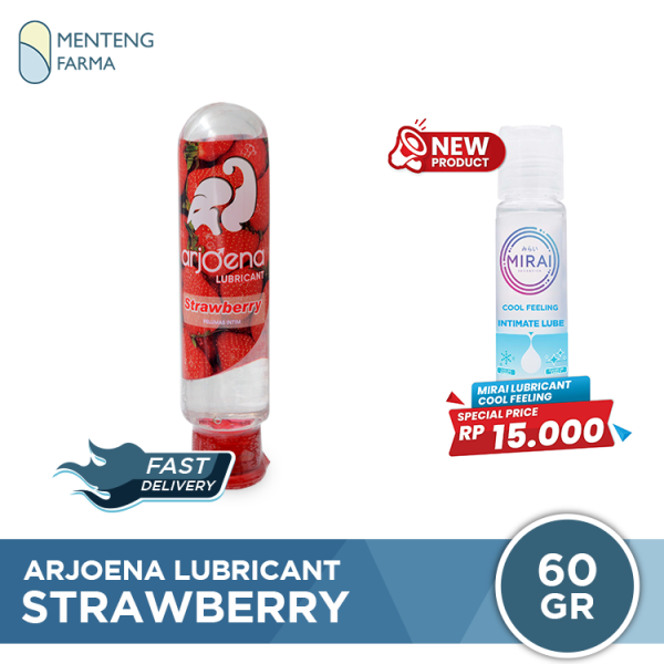 Arjoena Strawberry Lube 60 Gr - Pelumas Pria Wanita Water Based For Discount