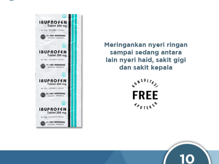 Ibuprofen 200 Mg Strip 10 Tablet - Pereda Nyeri Ringan dan Sedang Online now