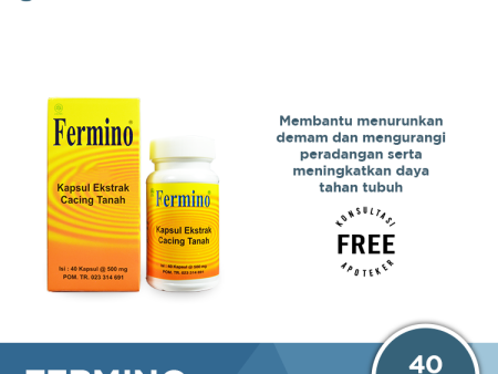 Fermino (Kapsul Ekstrak Cacing Tanah) - 40 Kapsul Online Sale