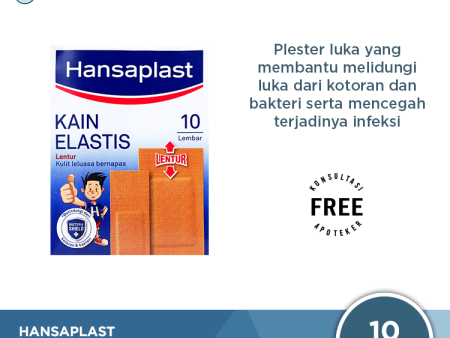 Hansaplast Kain Elastis Mix 10 Lembar - Plester Lentur & Merekat Supply