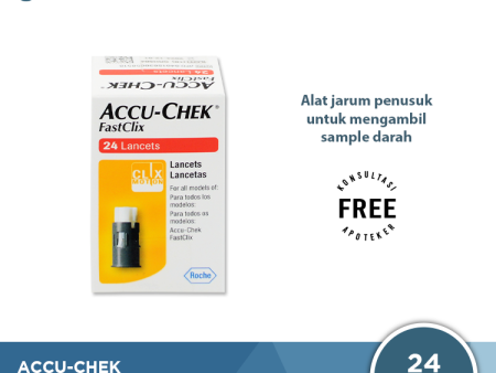 Accu-Chek Fastclix 24 Lancets - Jarum Lancet Sekali Pakai on Sale