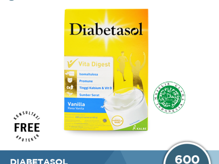 Diabetasol Vanilla 600 Gram - Susu Penambah Nutrisi Khusus Diabetes Online now