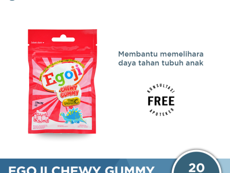 Egoji Chewy Gummy Leci Isi 10 Butir - Permen Gummy Vitamin C Discount