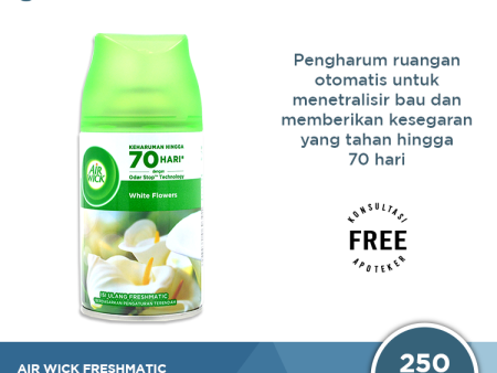 Air Wick Pengharum Ruangan Otomatis Refill White Flower 250 mL - Menyegarkan Ruangan Dengan Aroma Bunga Segar Cheap