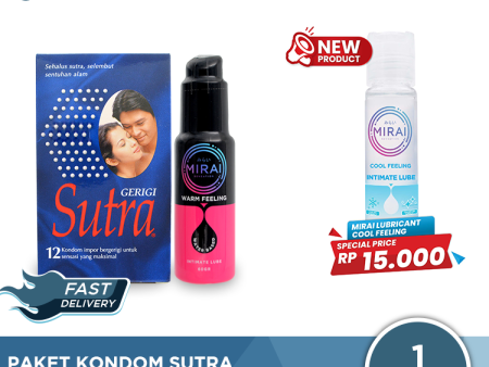 Paket Kondom Sutra Gerigi dan Mirai Warm Lube Sale