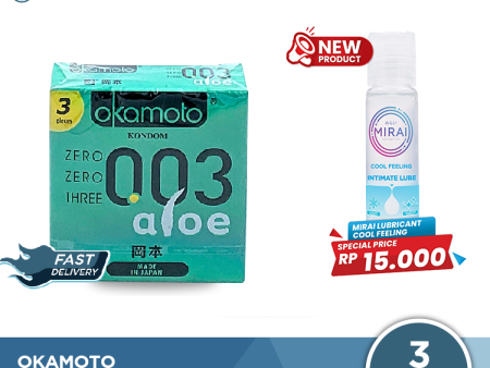 Kondom Okamoto 003 Aloe 3 Pcs - Dengan Aloe Vera Essense For Sale