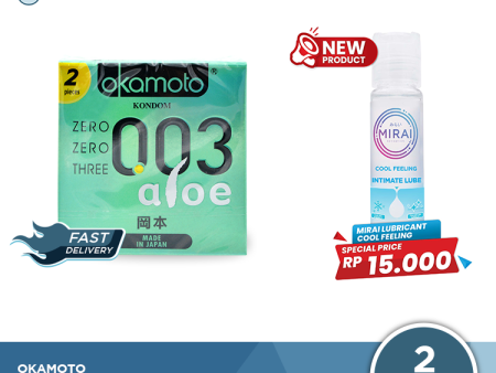 Kondom Okamoto 003 Aloe 2 Pcs - Dengan Aloe Vera Essence Discount