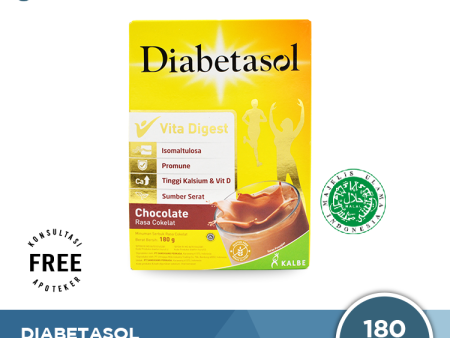 Diabetasol Cokelat 180 Gram - Susu Penambah Nutrisi Khusus Diabetes on Sale