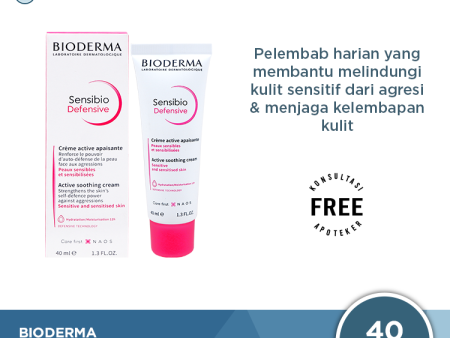 Bioderma Sensibio Defensive 40 ml - Pelembab Kulit Sensitif Online now