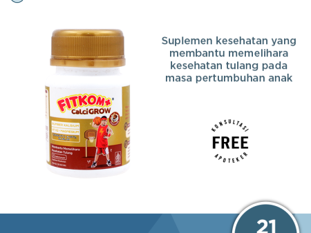 Fitkom Calcigrow 21 Tablet - Memelihara Kesehatan Tulang Anak Online