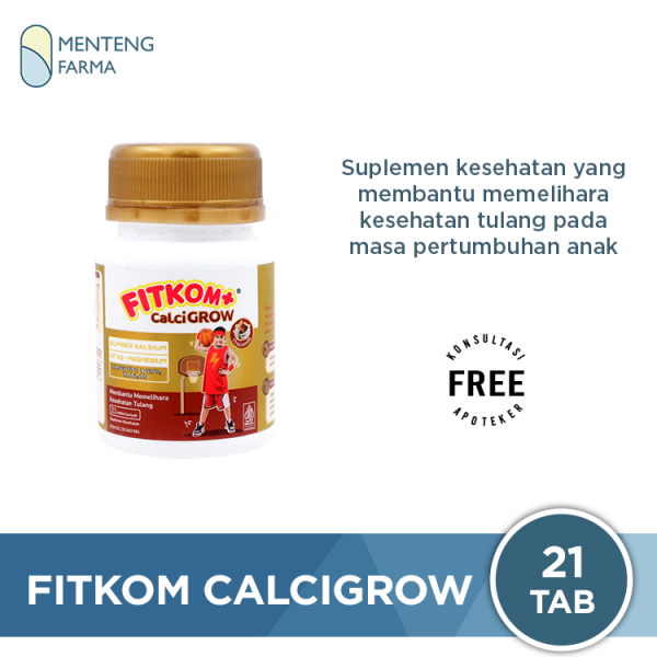 Fitkom Calcigrow 21 Tablet - Memelihara Kesehatan Tulang Anak Online