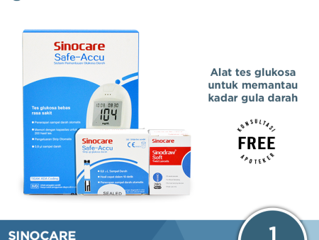 Sinocare Safe-Accu Alat Cek Gula Darah Discount