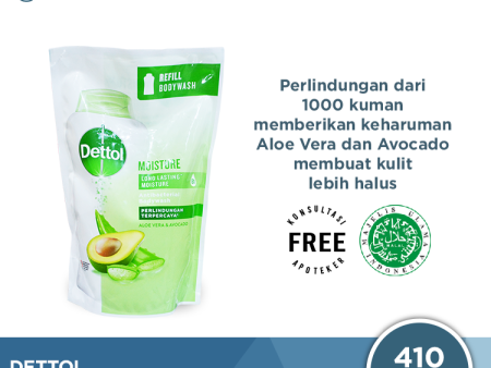 Sabun Mandi Cair Dettol Aloe Vera & Avocado 410 Gram on Sale