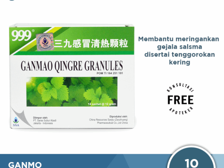 999 Ganmao Qingre Granules - Obat Flu, Pilek, Masuk Angin, Demam Discount