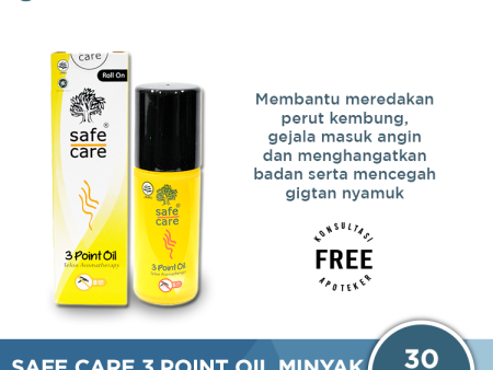 Safe Care 3 Point Oil Minyak Telon Aromatheraphy 30 mL - Telon Roll On Hot on Sale