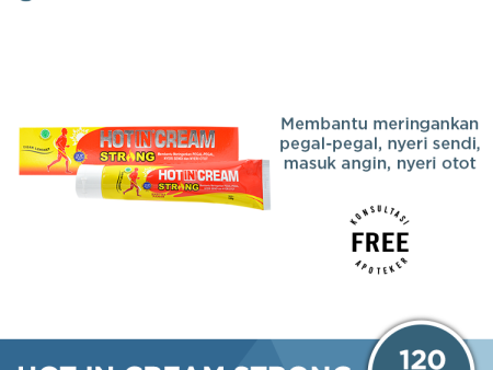 Hot In Cream Strong 120 Gr - Pereda Nyeri Otot dan Sendi Extra Panas For Discount