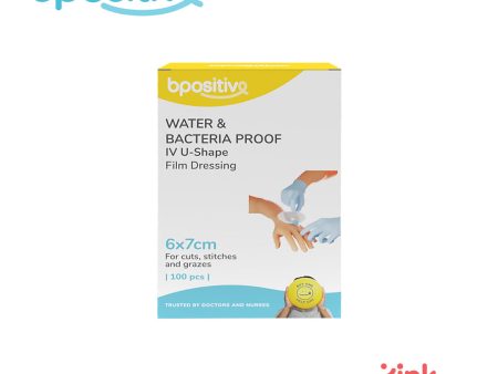 Bpositive Water & Bacteria Proof IV U-Shape Film Dressing 6 x 7 cm - Box of 100s For Sale