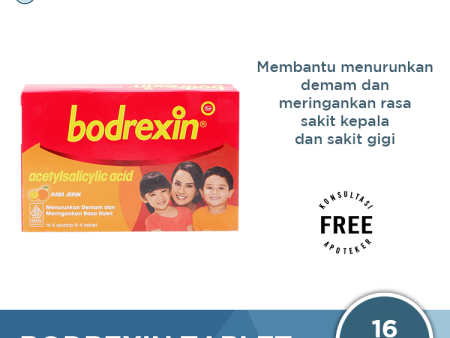 Bodrexin 16 Tablet - Obat Pereda Demam dan Nyeri pada Anak Online Hot Sale