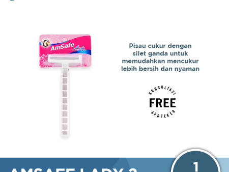 AmSafe Lady 2 - Alat Cukur Dengan Silet Ganda Hot on Sale