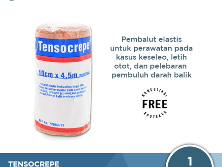 Tensocrepe Perban Elastis 10 CM x 4.5 M - Elastic Bandage Perban Kain Cedera Keseleo on Sale