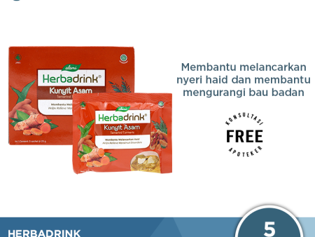 Herbadrink Kunyit Asam - Minuman Serbuk Lancar Haid Hot on Sale