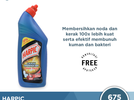 Harpic Power Clean Disinfektan Citrus 675 ML - Pembersih dan Penghancur Kerak Kloset on Sale