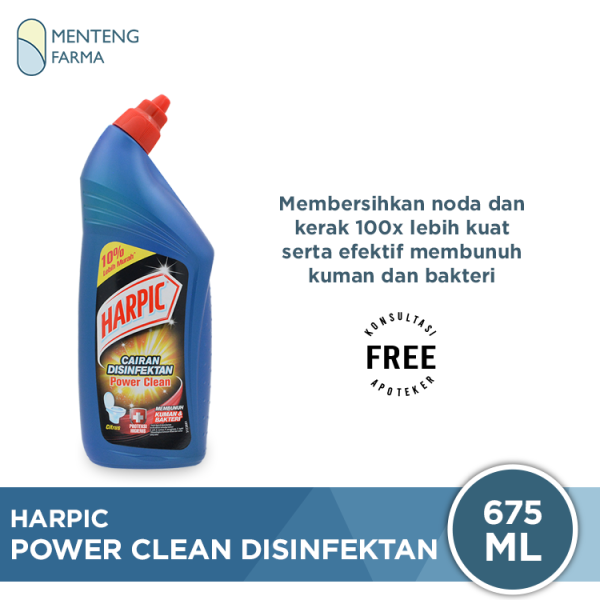 Harpic Power Clean Disinfektan Citrus 675 ML - Pembersih dan Penghancur Kerak Kloset on Sale