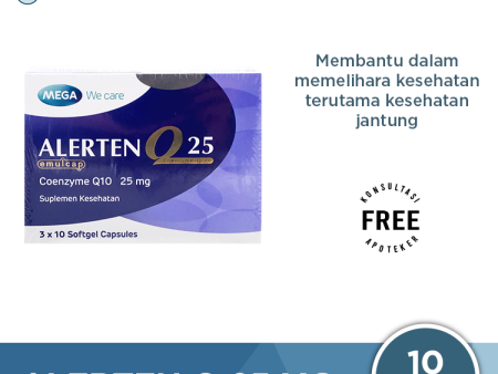 Alerten Q 25 mg 10 Kapsul - Suplemen Kesehatan Jantung Discount