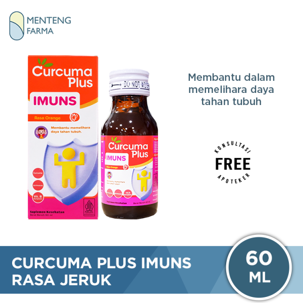 Curcuma Plus Imuns Rasa Jeruk 60 mL - Asupan Penambah Daya Tahan Tubuh Anak Supply