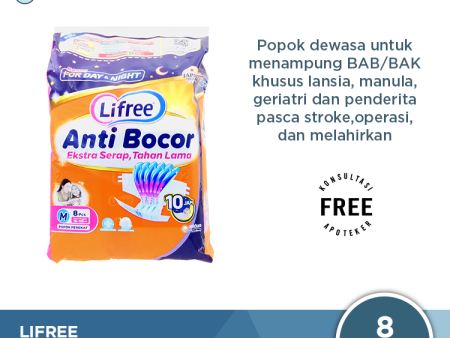 Lifree Popok Perekat M8 - Popok Perekat Dewasa Anti Bocor on Sale